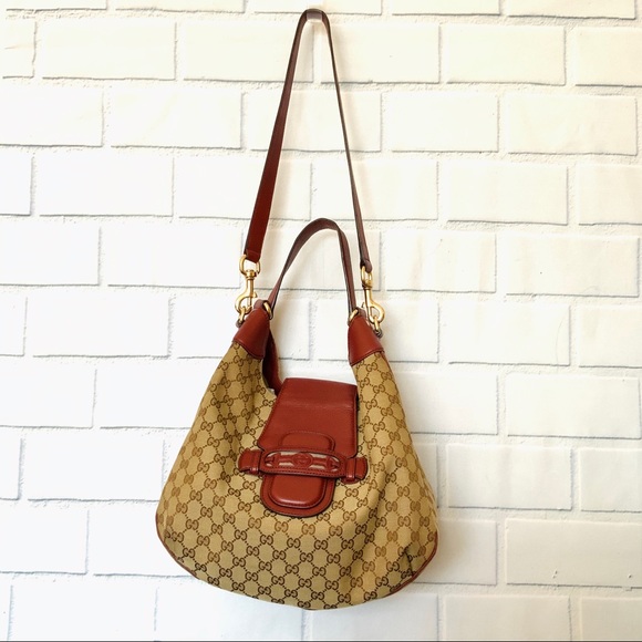 Authentic Gucci GG Canvas Hobo Shoulder HandBag - Picture 4 of 12